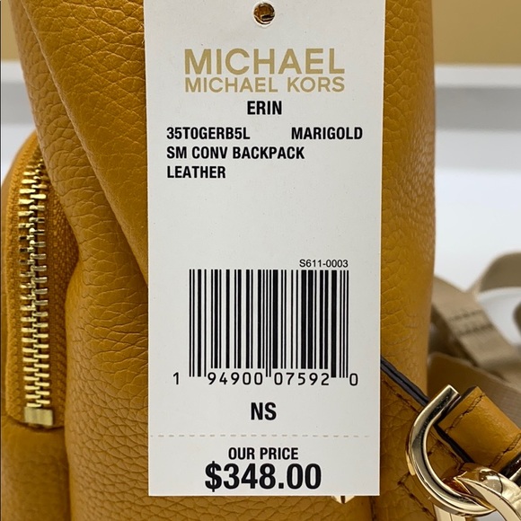 MICHAEL KORS ERIN SM CONVERTIBLE BACKPACK MARIGOlD - Picture 14 of 16